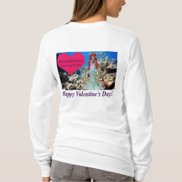 Camiseta tee de manga larga para mujeres. Feliz Día de San