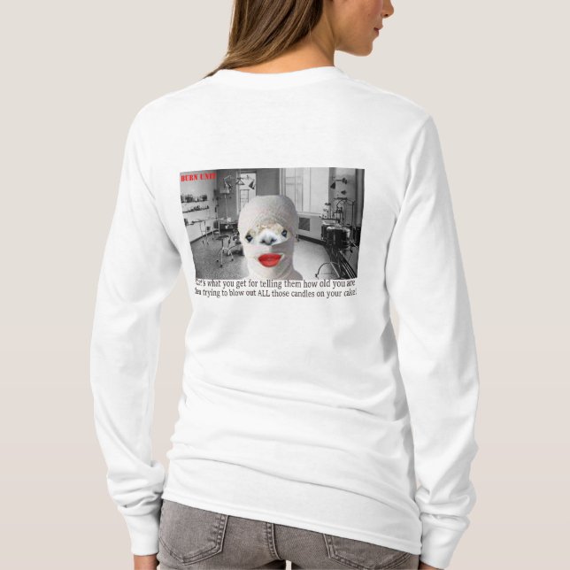 Camiseta tee de manga larga para mujeres, unidad de quemado (Reverso)