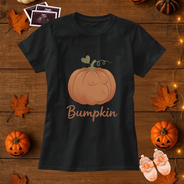 Camiseta Tee de Maternidad Bumpkin Halloween; joroba de cal (Subido por el creador)