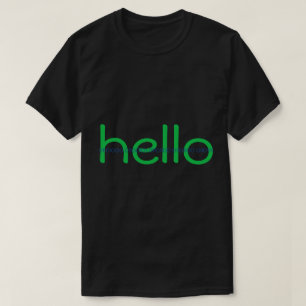 Camiseta Tee de mensajes de código de Hacker de Hello y Bye