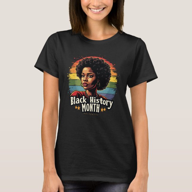 Camiseta Tee de Mes de Historia Negra - Orgulloso Arte De M (Anverso)