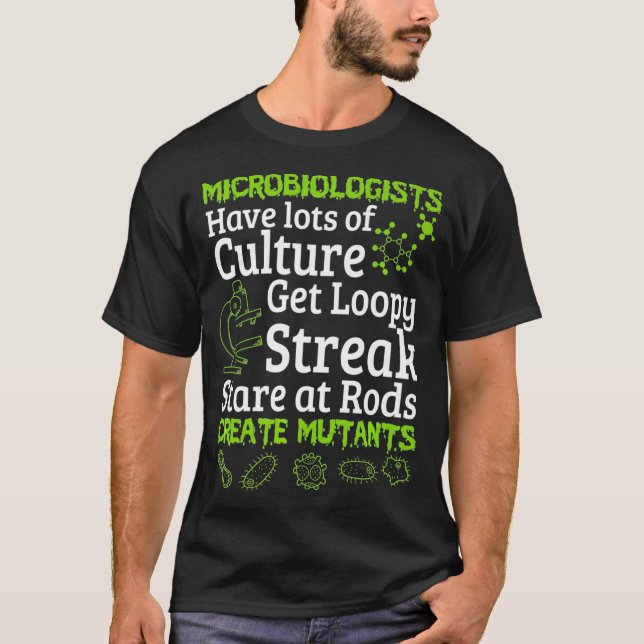 Camiseta Tee de microbiología  (Anverso)