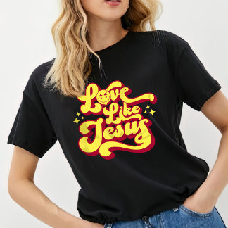 Camiseta Tee de moda, Camisas Cristianas, Amor Como Jesús T