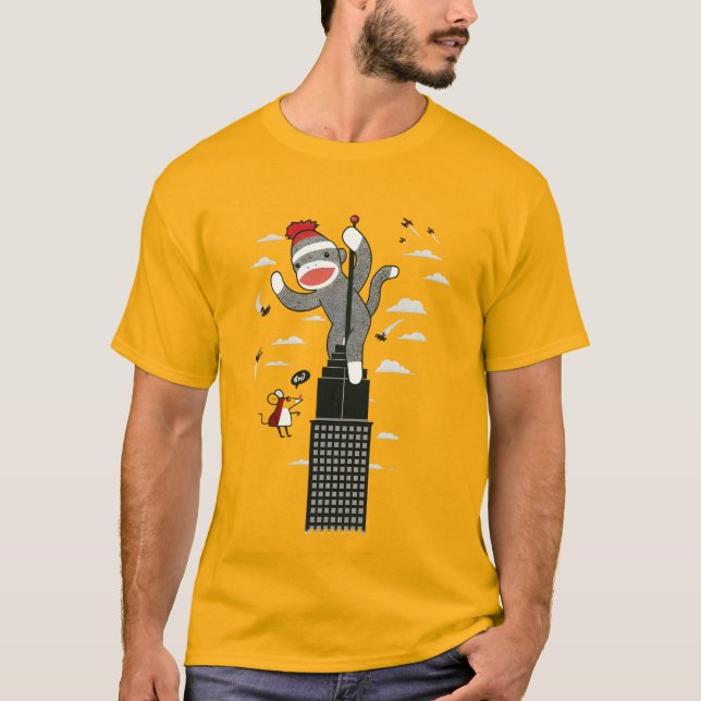 Camiseta Tee de mono del rey Sock - Mischief real en estilo (Anverso)
