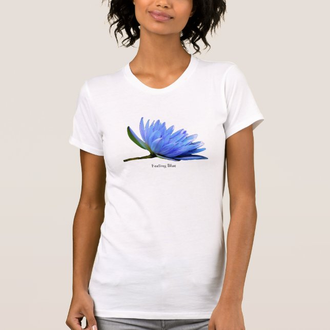 Camiseta Tee de mujer con Lily de Agua Azul (Anverso)