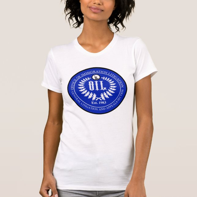 Camiseta Tee de mujer - logotipo azul (Anverso)