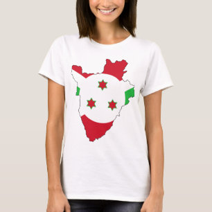 Camiseta Tee de mujeres con bandera de Burundi
