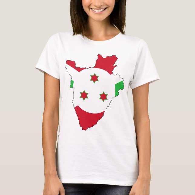 Camiseta Tee de mujeres con bandera de Burundi (Anverso)