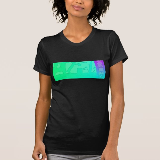 Camiseta Tee de mujeres tipográficas de arte y vida (Anverso)