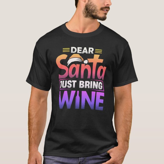 Camiseta Tee de Navidades de una divertida amante del vino (Anverso)