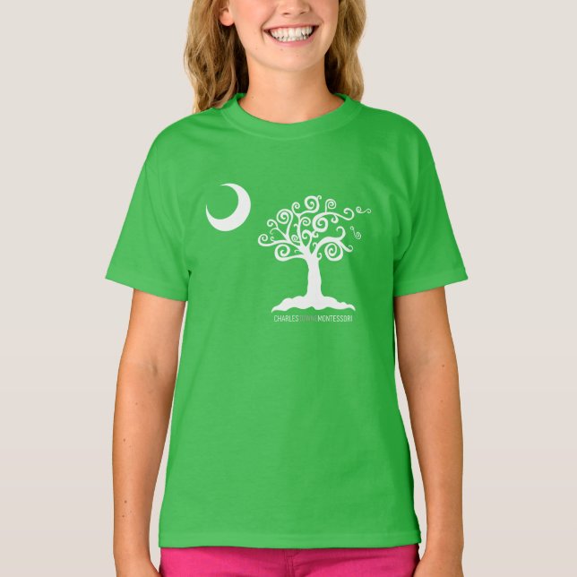 Camiseta Tee de niños con bandera SC de la CTM (verde) (Anverso)