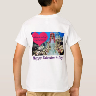 Camiseta tee de niños. Feliz Día de San Valentín.