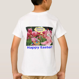 Camiseta tee de niños. Feliz Pascua.
