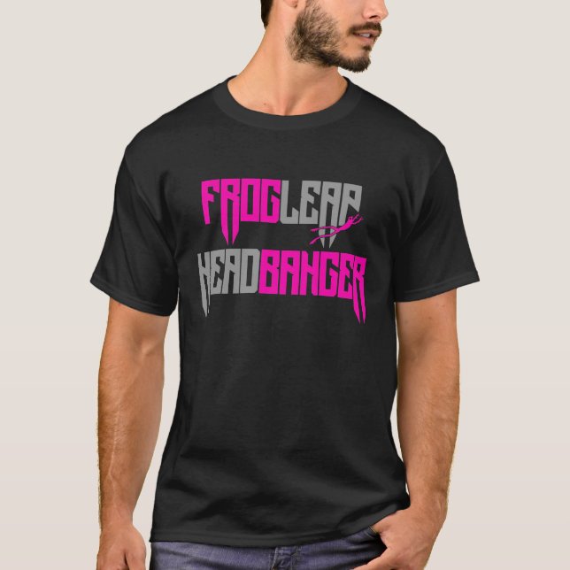 Camiseta Tee de pancartas de rana rosa - Delantera (Anverso)