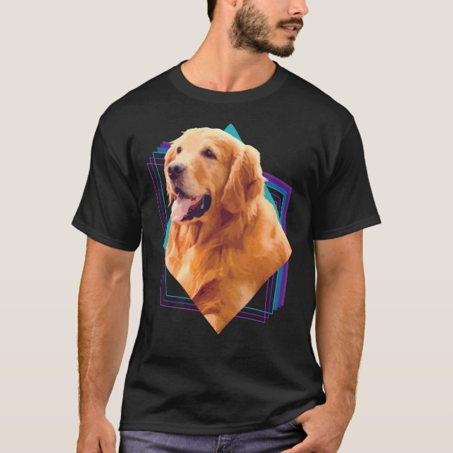 Camiseta Tee de perro de Golden Retriever (Anverso)