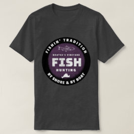 Camiseta Tee de pesca de viña de Martha - Logo púrpura