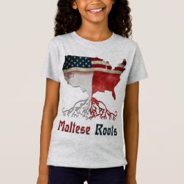 Camiseta Tee de raíces maltesas estadounidenses
