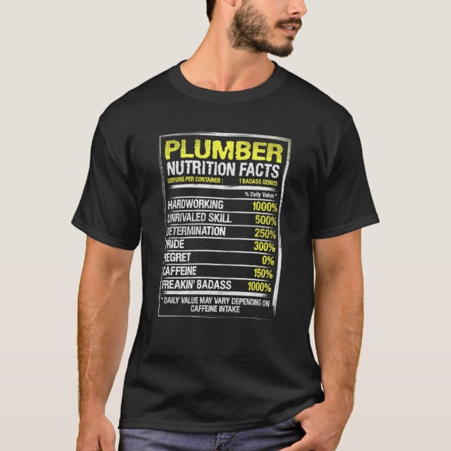 Camiseta Tee de regalo de datos de nutrición de plomo (Anverso)