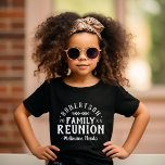 Camiseta Tee de Reunión Familiar Personalizada Rustica Mode<br><div class="desc">Crear una camiseta de personalizado keepsake Family Reunion para bebés, niños y adultos. Personalízalo con el nombre de su familia, el año, la ubicación o cualquier otro texto personalizado. Haga clic en el botón Personalizar para cambiar fuentes y colores, agregue su propio texto y fotos. Seleccione entre todos nuestros estilos...</div>