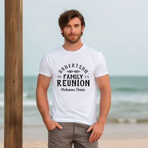Camiseta Tee de Reunión Familiar Personalizada Rustica Mode