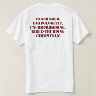 Camiseta Tee de Rótulos bíblicos "CRISTIANOS que tiembla 