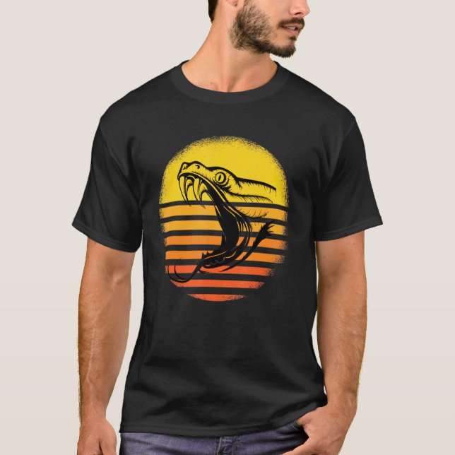 Camiseta Tee de serpiente retro de serpiente veneciana (Anverso)
