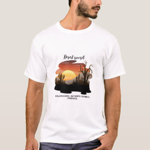 Camiseta Tee de sol vibrante para el desierto para hombres