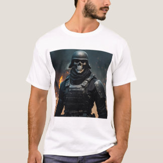 Camiseta "Tee de Soldado de Calavera: Desafiar con estilo".