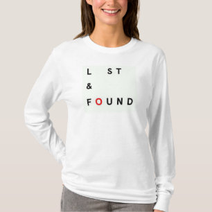 Camiseta Tee de texto perdido y encontrado - Vibes reflexiv