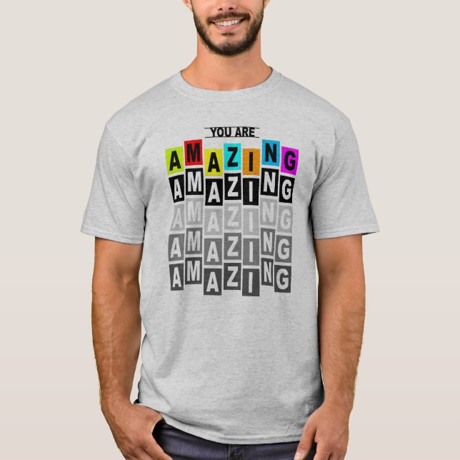 Camiseta "Tee de tipografía de Personalizable - Citas inspi (Anverso)