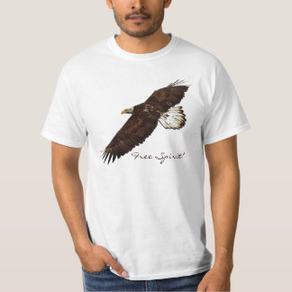 Camiseta Tee de valor para los hombres de águila fría con E