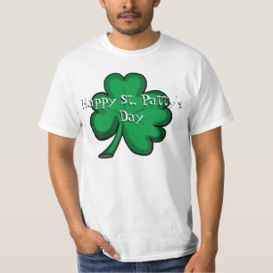 Camiseta Tee de valor shamrock del día de San Pattys simple