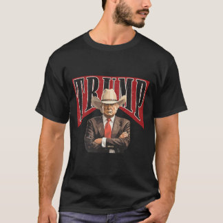 Camiseta Tee de vaquero de Trump occidental para recuperar 