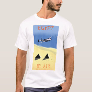 Camiseta Tee de viajes aéreos de Egipto de los años 30.
