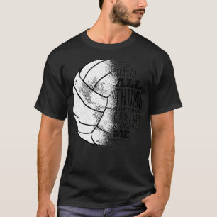 Camiseta Tee de voleibol cristiano que puedo hacer todas la