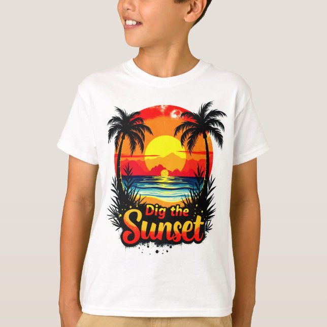Camiseta Tee de voleibol Dig the Sunset - Perfecto para los (Anverso)