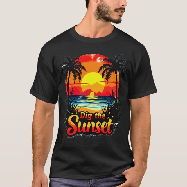 Camiseta Tee de voleibol Dig the Sunset - Perfecto para los (Anverso)