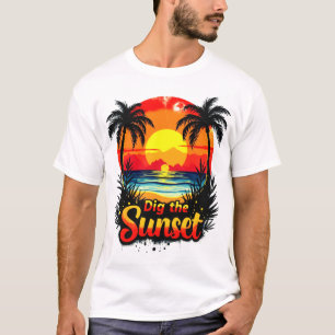 Camiseta Tee de voleibol Dig the Sunset - Perfecto para los