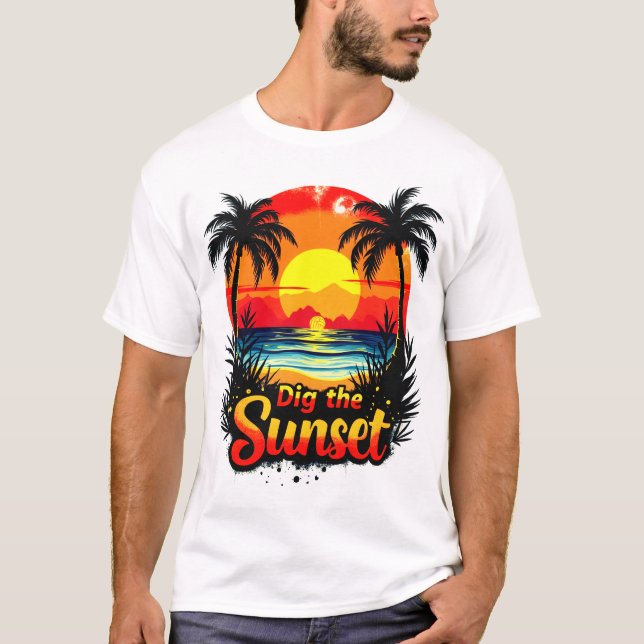 Camiseta Tee de voleibol Dig the Sunset - Perfecto para los (Anverso)