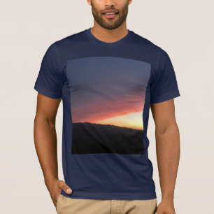 Camiseta Tee del bloque de color del atardecer masculino