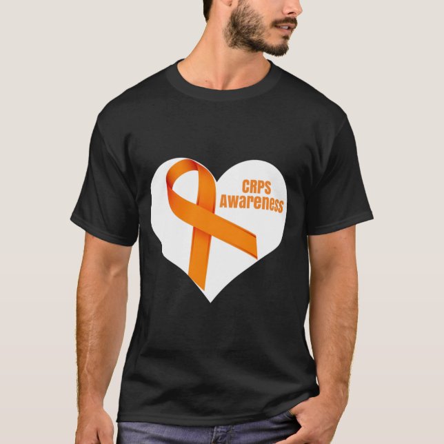 Camiseta Tee del corazón de sensibilización del CRPS (Anverso)