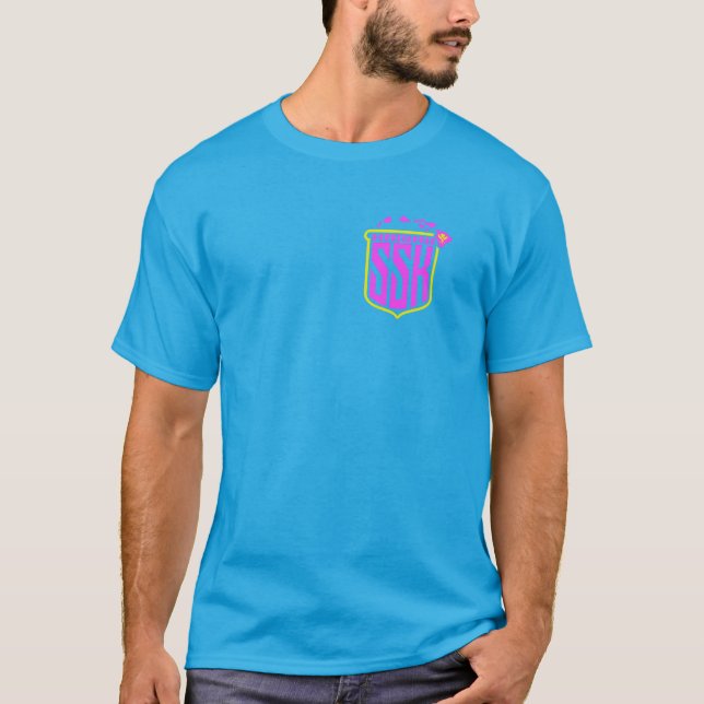 Camiseta Tee del equipo (rosa y amarillo) (Anverso)