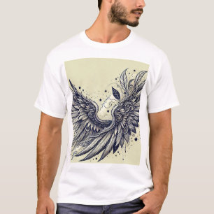 Camiseta Tee del tatuaje del ala futurista