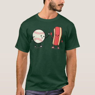 Camiseta Tee deportivo divertido, beisbol canino caliente c