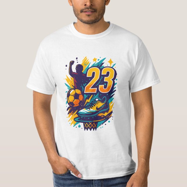 Camiseta Tee deportivo Legend 23 - Basketball & Soccer Fusi (Anverso)