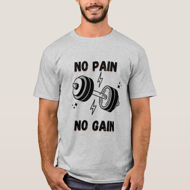 Camiseta Tee duro de tren - No hay dolor No declaración de  (Anverso)