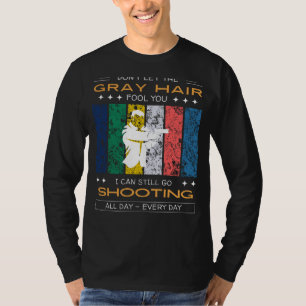 Camiseta Tee Entusiast de Disparo - Pelo Gris, Bullseye Cha