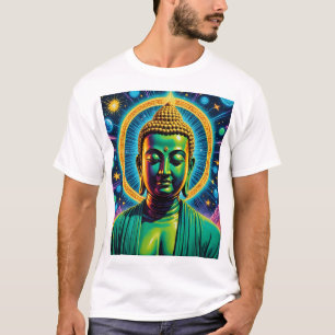 Camiseta Tee espiritual de iluminación cósmica de Buda