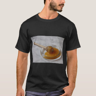 Camiseta Tee estilo de la flor de miel dorada