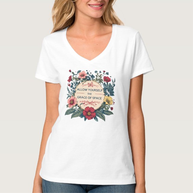 Camiseta Tee femenino blanco "Grace of Space" (Anverso)
